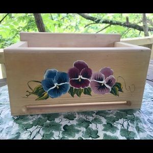 Vtg Farmhouse Wooden Wall Box Decor Planter Shelf